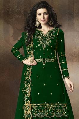 FASHION KREZA WOMEN'S RANGOLI SILK EMBROIDERY WORK SALWAR SUIT WITH DUPATTA SET SEMI STITCHED 2