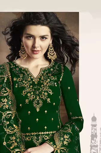 FASHION KREZA WOMEN'S RANGOLI SILK EMBROIDERY WORK SALWAR SUIT WITH DUPATTA SET SEMI STITCHED