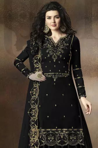 FASHION KREZA WOMEN'S RANGOLI SILK EMBROIDERY WORK SALWAR SUIT WITH DUPATTA SET SEMI STITCHED