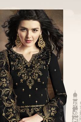 FASHION KREZA WOMEN'S RANGOLI SILK EMBROIDERY WORK SALWAR SUIT WITH DUPATTA SET SEMI STITCHED 3