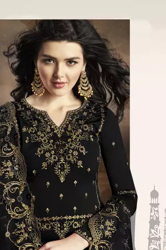 FASHION KREZA WOMEN'S RANGOLI SILK EMBROIDERY WORK SALWAR SUIT WITH DUPATTA SET SEMI STITCHED