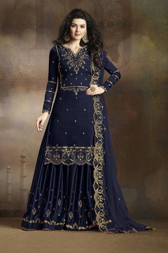 FASHION KREZA WOMEN'S RANGOLI SILK EMBROIDERY WORK SALWAR SUIT WITH DUPATTA SET SEMI STITCHED