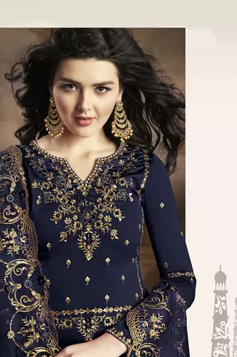 FASHION KREZA WOMEN'S RANGOLI SILK EMBROIDERY WORK SALWAR SUIT WITH DUPATTA SET SEMI STITCHED