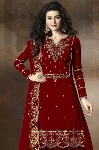 FASHION KREZA WOMEN'S RANGOLI SILK EMBROIDERY WORK SALWAR SUIT WITH DUPATTA SET SEMI STITCHED