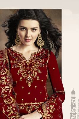 FASHION KREZA WOMEN'S RANGOLI SILK EMBROIDERY WORK SALWAR SUIT WITH DUPATTA SET SEMI STITCHED 3