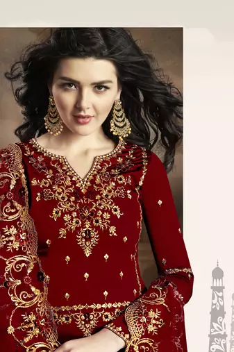 FASHION KREZA WOMEN'S RANGOLI SILK EMBROIDERY WORK SALWAR SUIT WITH DUPATTA SET SEMI STITCHED
