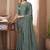 Grey Silk Sequins Work Party Wear Sarees