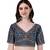 Bieth Women Floral Round Neck Zari Diamond Work Stitched Blouse (38+4InchMargin)
