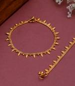 Golden chain delicate anklet
