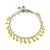 Silver plated stone beads kada anklet