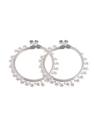 Star charm silver plated kada anklet 4