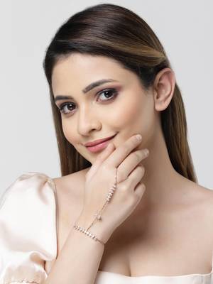 Sasha gold-plated cubic zirconia ring bracelet 1