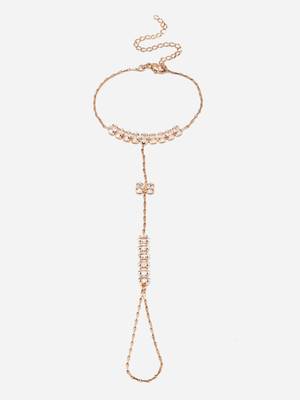 Sasha gold-plated cubic zirconia ring bracelet 3