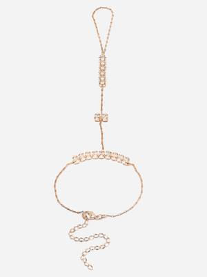 Sasha gold-plated cubic zirconia ring bracelet 4