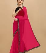 Gajari Sequins Embroidered Soft Mono Net Saree With Blouse (Un-Stitched)