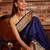 AWRIYA Women's Solid Silk Banarasi Saree with Heavy Zari Woven Border and Pallu for Festive or Party Wear