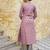 Jaitpuriya women pink floral print straight kurta palazzo and dupatta set