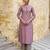 Jaitpuriya women pink floral print straight kurta palazzo and dupatta set