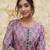 Jaitpuriya women pink floral print straight kurta palazzo and dupatta set
