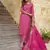 women pink geometric print straight kurta trouser and dupatta set