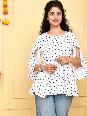 women white printed regular top 1