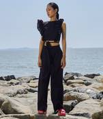 Black overlap co ord set