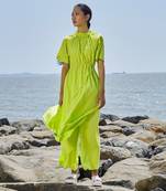 Neon green tora tunic set