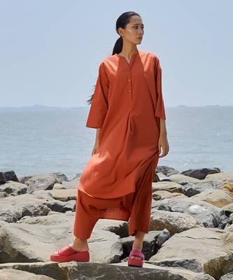 Rust placket tunic set 1