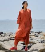 Rust placket tunic set