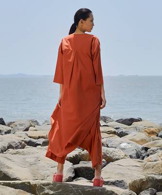 Rust placket tunic set 2