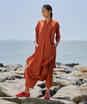 Rust placket tunic set 3