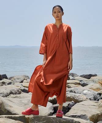 Rust placket tunic set 4