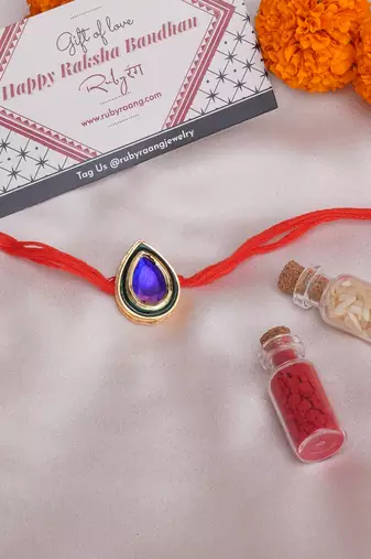 Gold Kundan Rakhi