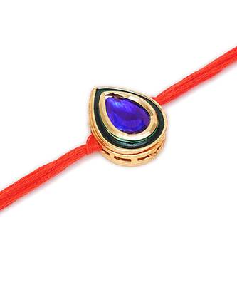 Gold Kundan Rakhi 4