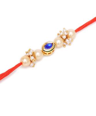 Gold Kundan Rakhi 3