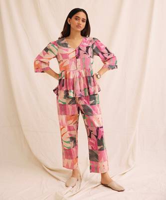 Pink jungle fever co ord set 2