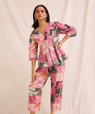 Pink jungle fever co ord set 4