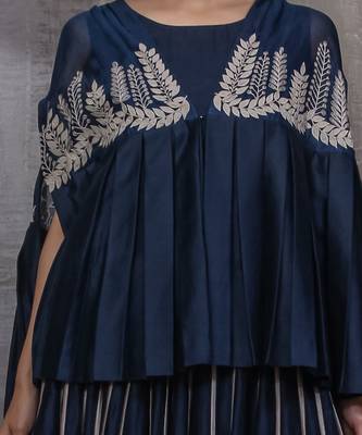 Navy blue and grey cape set 2