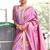 KORAMS DESIGN BLENDED SILK ZARI WOVEN PINK DESIGNER CASUAL WEAR SILK SAREE WITH BLOUSE
