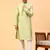 Tabard Green Jacquard Full Sleeves Regular fit Kurta Churidar Set
