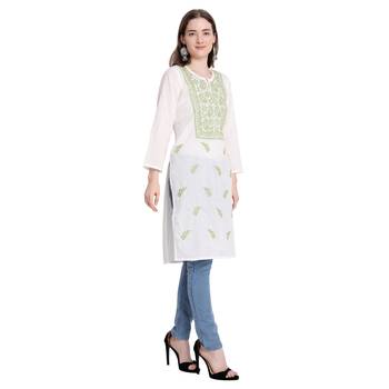 Lucknowi chikankari cotton kurti 5