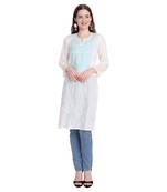 Lucknowi chikankari cotton kurti