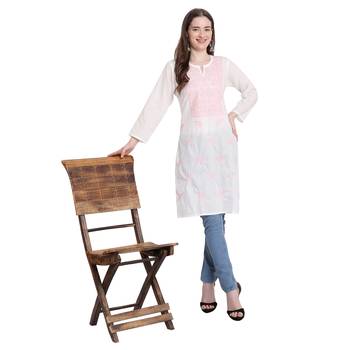 Lucknowi chikankari cotton kurti 3