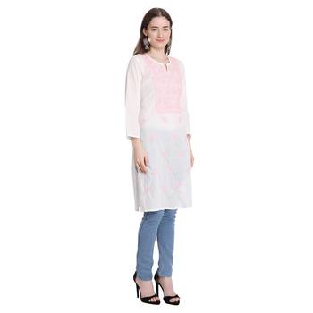 Lucknowi chikankari cotton kurti 5