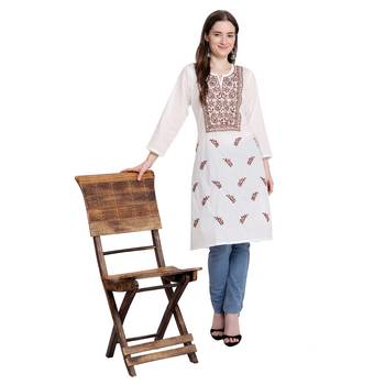 Lucknowi chikankari cotton kurti 3