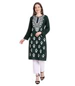 Lucknowi rayon chikankari kurta set