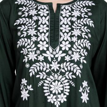Lucknowi rayon chikankari kurta set 4