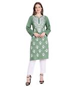 Lucknowi rayon chikankari kurta set