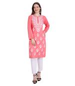 Lucknowi rayon chikankari kurta set