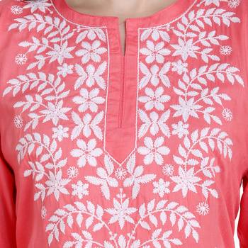 Lucknowi rayon chikankari kurta set 4
